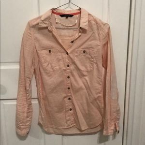 Pink button down shirt